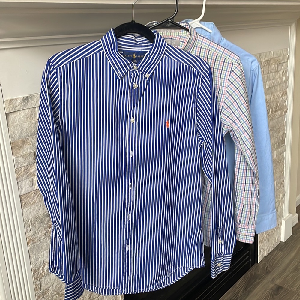 Bundle of 3 boys shirts Ralph Lauren, Chaps, Nordstrom